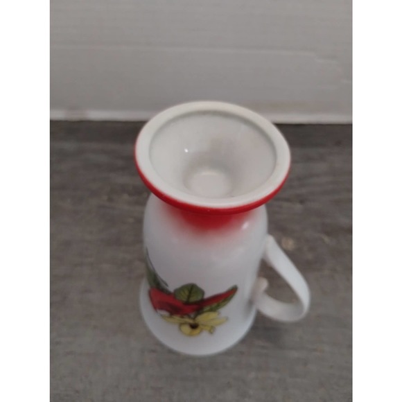 Song Bird Pedestal Mug Irish Coffee Cup FRED ROBERTS Red - Picture 7 of 7